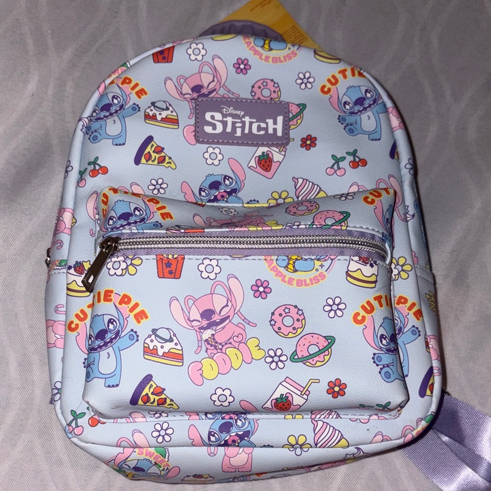 Disney Stitch Pastel Mini Backpack in Light Blue and Pink